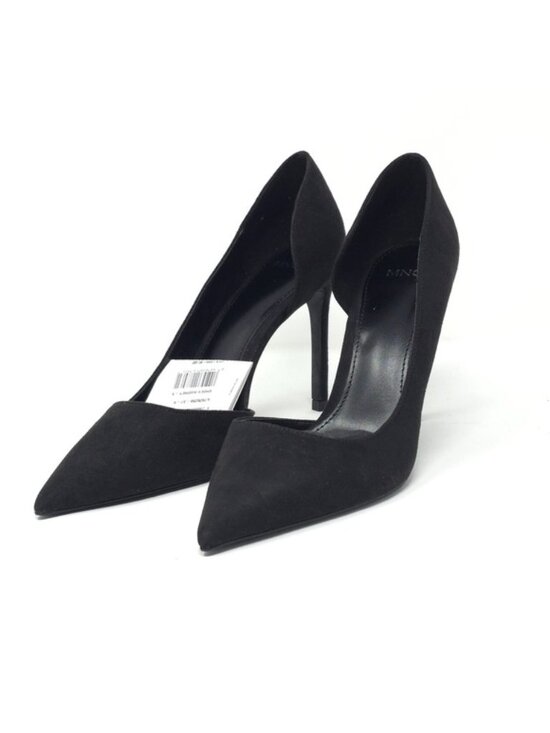 Rikka Shoes - Mango Audrey Black Suede Pointed Toe Stiletto Pumps Size EU 37 / US 9.5M